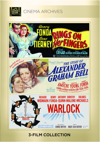 (Henry Fonda Set) Rings On Her Fingers 1942; The Story Of Alexander Graham Bell 1939; Warlock 195